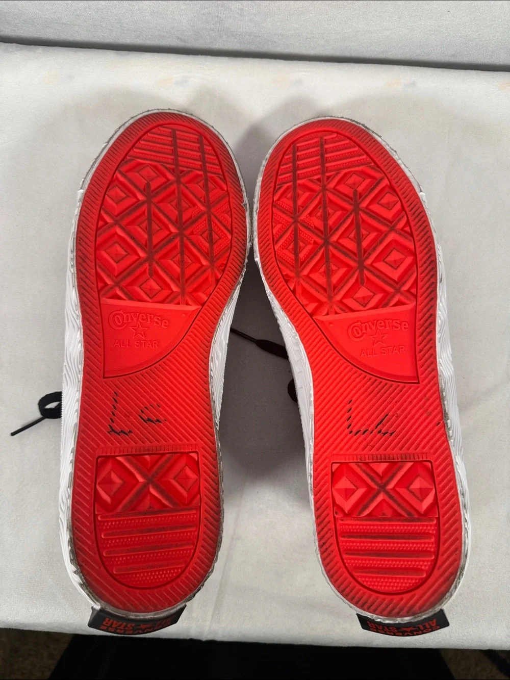 Converse Low Top Sneakers Red and Black